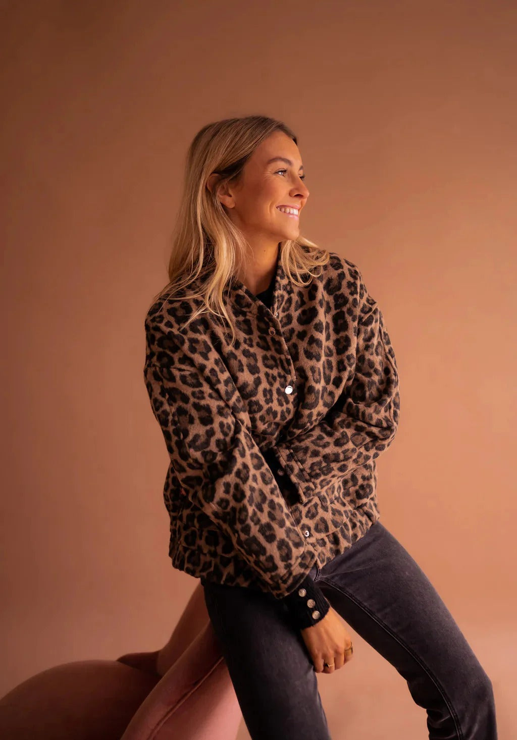 Margaux - Veste Femme Bomber Style Teddy pour l'Automne avec Poches