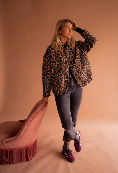 Margaux - Veste Femme Bomber Style Teddy pour l'Automne avec Poches