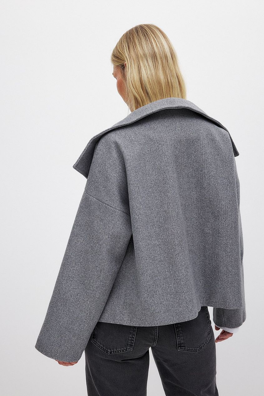 Margaux - Veste Femme Courte Oversize pour l'Automne avec Col Montant