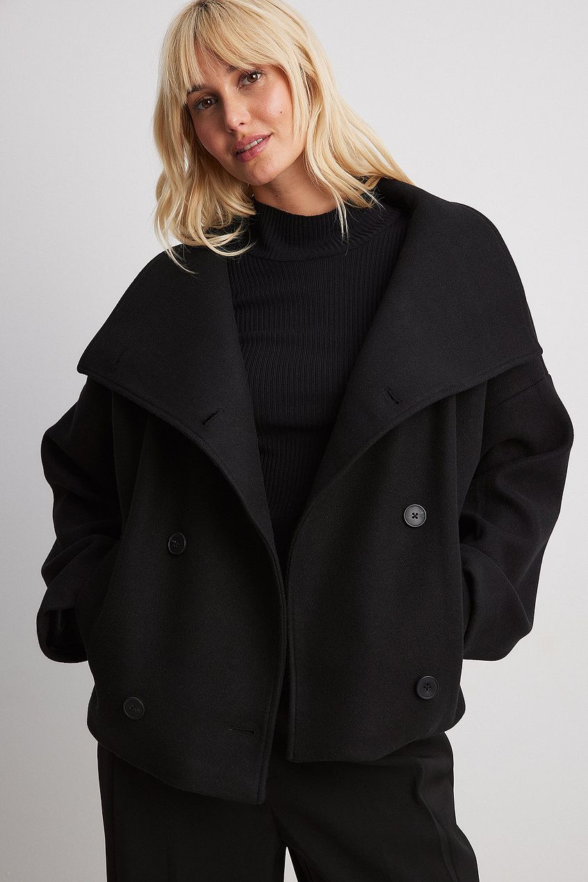 Margaux - Veste Femme Courte Oversize pour l'Automne avec Col Montant