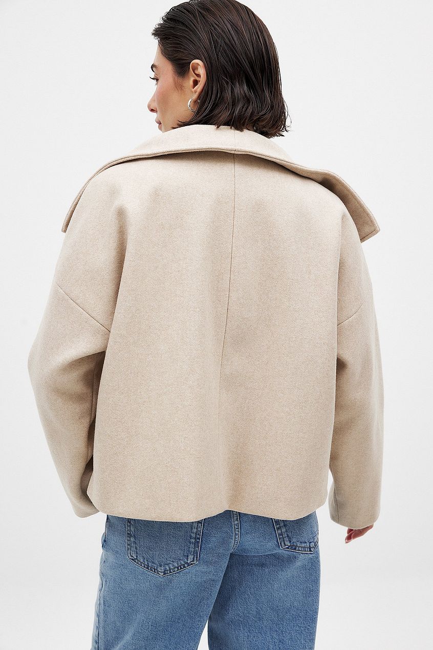 Margaux - Veste Femme Courte Oversize pour l'Automne avec Col Montant