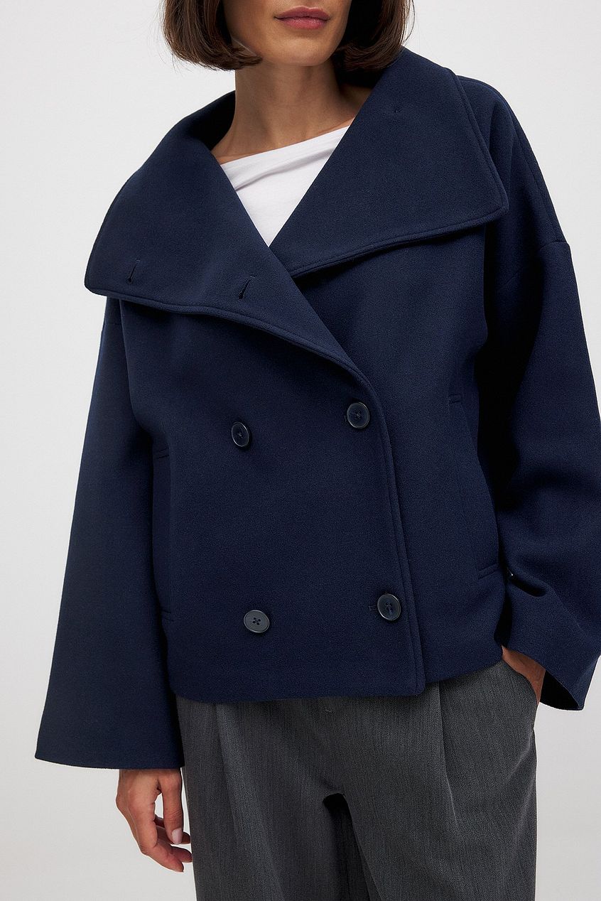 Margaux - Veste Femme Courte Oversize pour l'Automne avec Col Montant