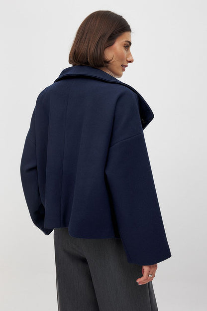 Margaux - Veste Femme Courte Oversize pour l'Automne avec Col Montant