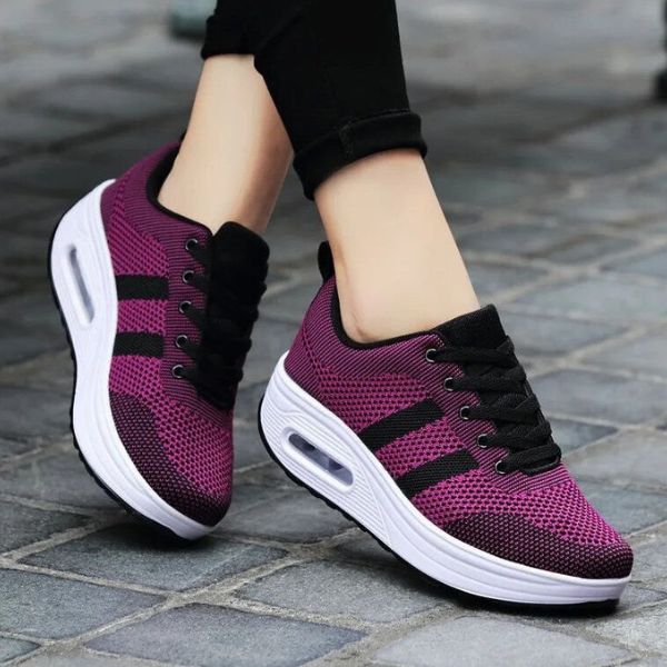 Marion - Chaussures Orthopédiques Femme Casual avec Semelle Plateforme et Coussin d'Air