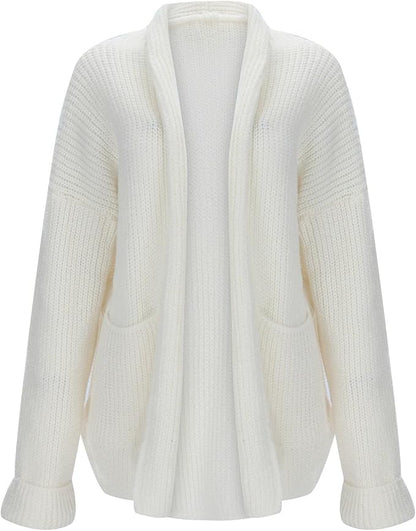 Anaïs - Cardigan femme long oversize et chaud à porter ouvert