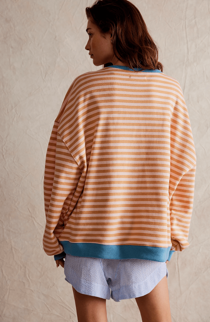Marion - Top Femme Oversize à Manches Longues Confortable et Décontracté