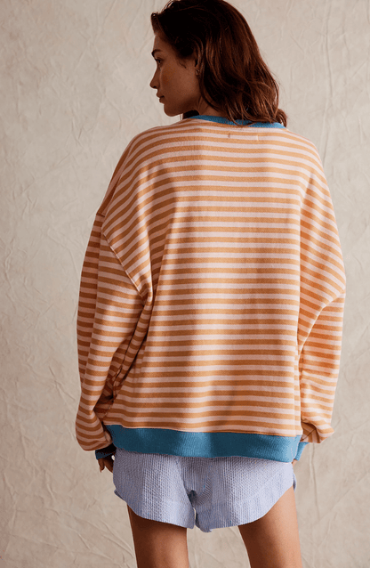 Marion - Top Femme Oversize à Manches Longues Confortable et Décontracté