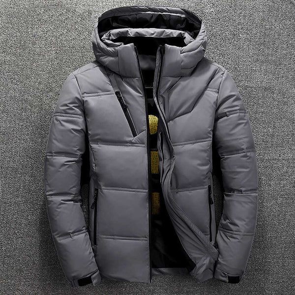 Mathis - Doudoune Homme Imperméable avec Capuche et Poches Zippées