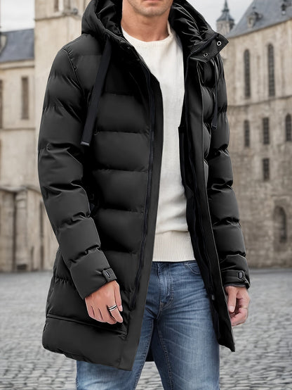 Maxime - Doudoune Homme Hiver Longue avec Capuche et Col Montant