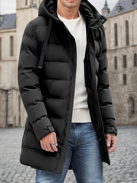 Maxime - Doudoune Homme Hiver Longue avec Capuche et Col Montant