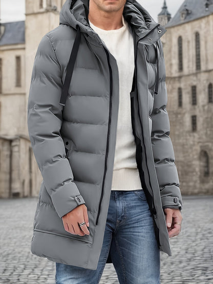 Maxime - Doudoune Homme Hiver Longue avec Capuche et Col Montant