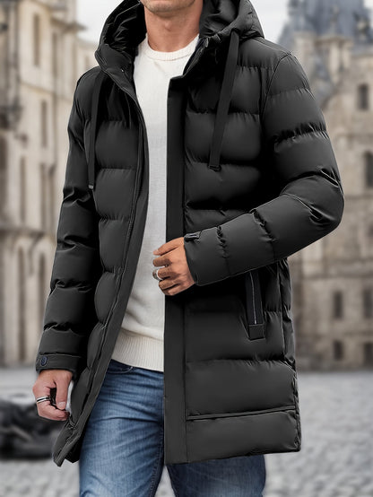 Maxime - Doudoune Homme Hiver Longue avec Capuche et Col Montant