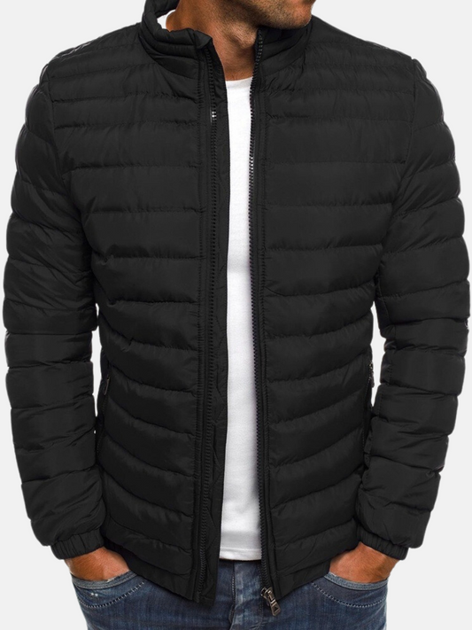 Maxime - Doudoune Homme Légère pour l'Automne à Col Montant Zippée
