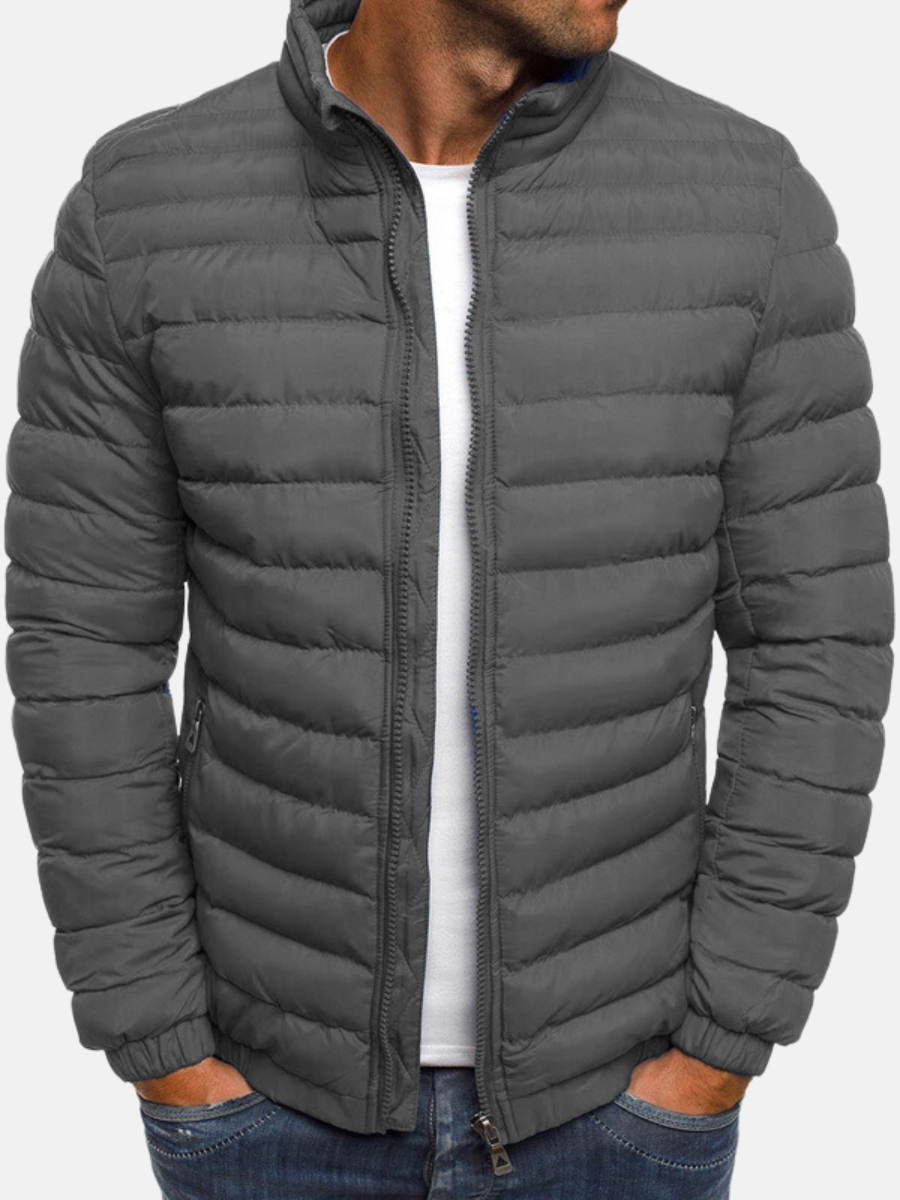 Maxime - Doudoune Homme Légère pour l'Automne à Col Montant Zippée