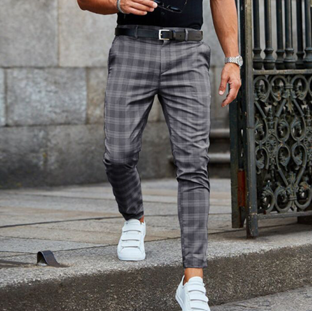 Maxime - Pantalon Homme Chino en Style Casual Smart avec Taille Élastiquée