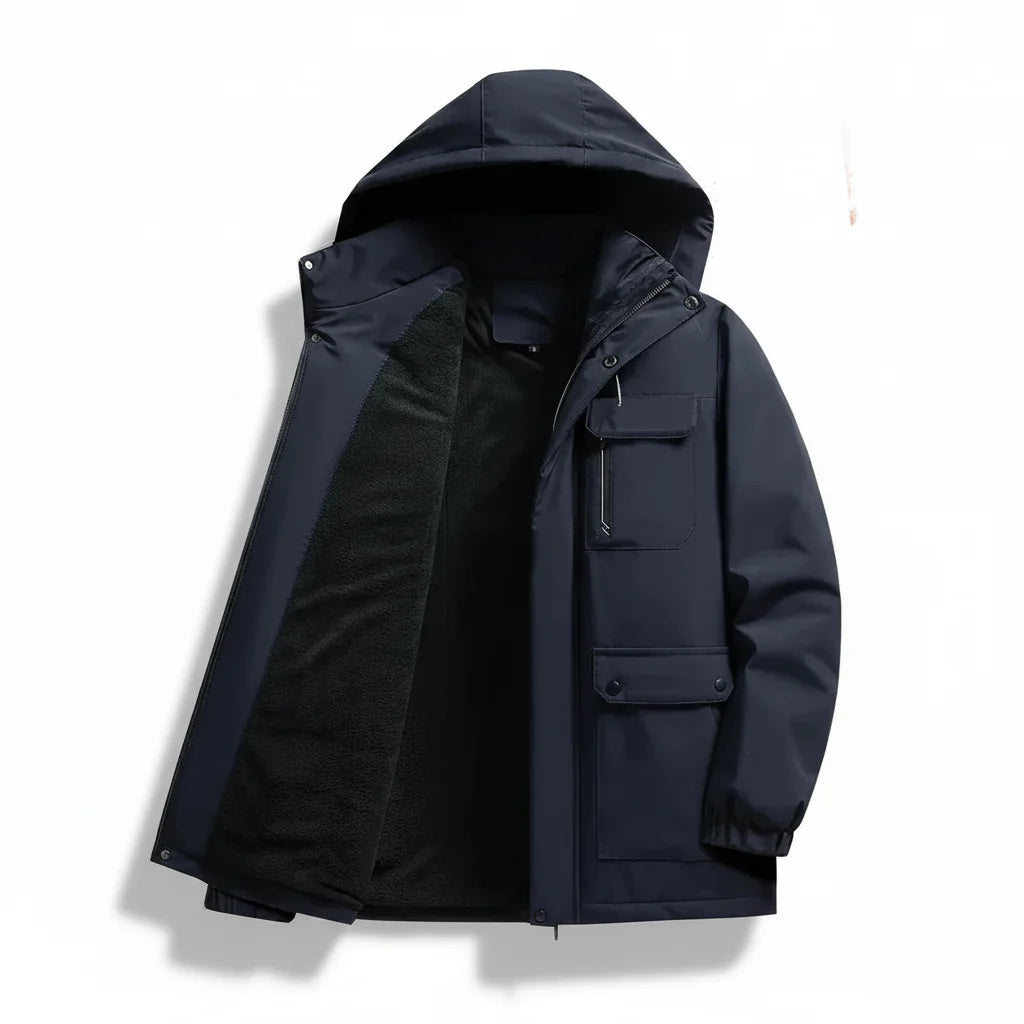 Maxime - Parka homme hiver imperméable et chaude à capuche doublée