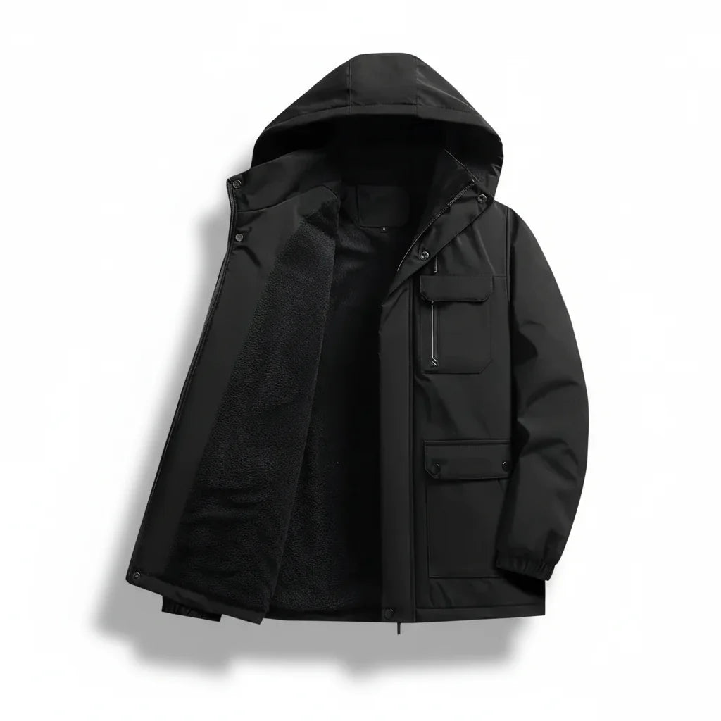 Maxime - Parka homme hiver imperméable et chaude à capuche doublée