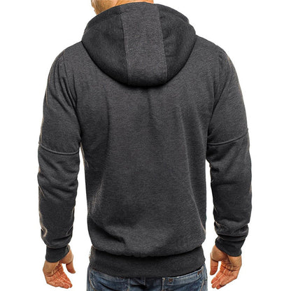 Maxime - Sweat Homme à Capuche Zippé avec Poches et Finitions Contrastées