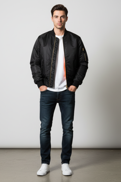 Maxime - Veste Bomber Homme Légère et Zippée pour l'Automne