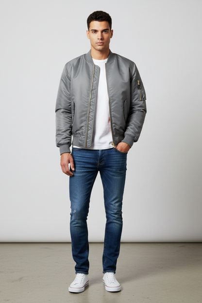 Maxime - Veste Bomber Homme Légère et Zippée pour l'Automne