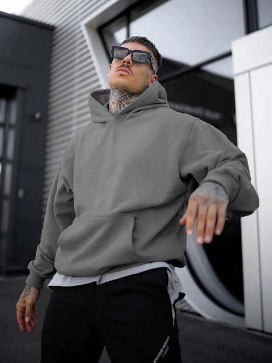 Nathan - Sweat homme à capuche oversize décontracté doux et chaud