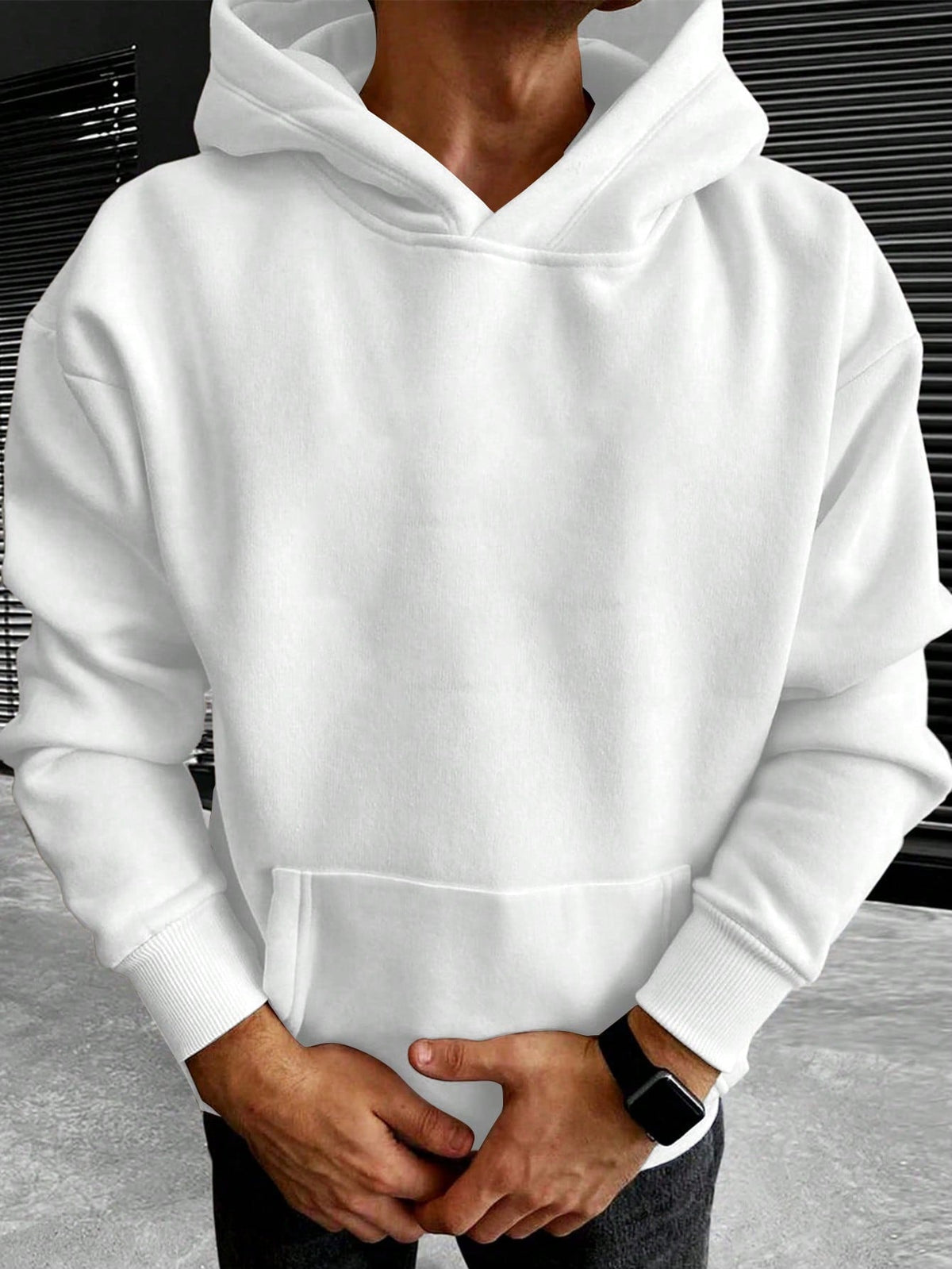 Nathan - Sweat homme à capuche oversize décontracté doux et chaud