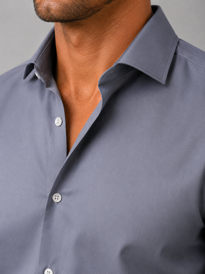 Nicolas - Chemise homme habillée slim à petit motif imprimé et manches longues