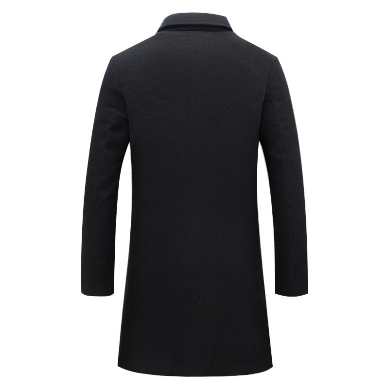 Nicolas - Manteau Homme Hiver Long Casual Smart avec Col Tailleur