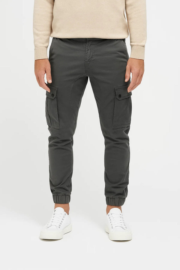 Pantalon Cargo Homme - Coupe Slim Poches Latérales Chevilles | Casual