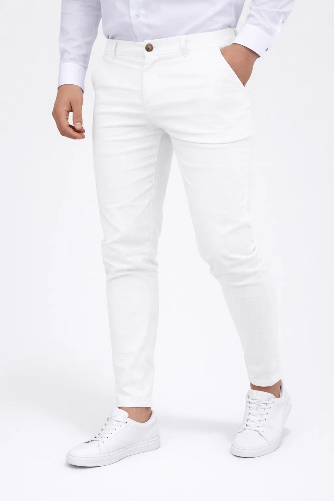 Pantalon Homme - Chino Coupe Slim Taille Élastiquée | Casual