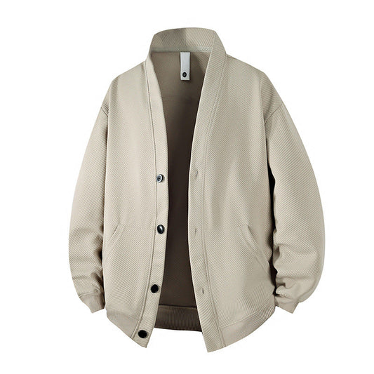 Paul - Cardigan homme en maille oversize chaud et décontracté à col V