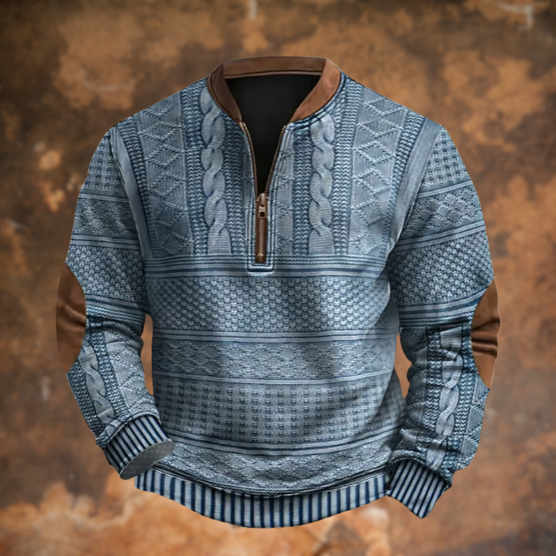 Paul - Pull Homme Col Zippé en Maille pour l'Automne