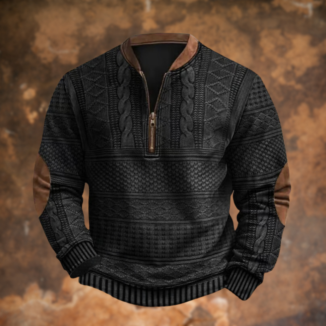 Paul - Pull Homme Col Zippé en Maille pour l'Automne
