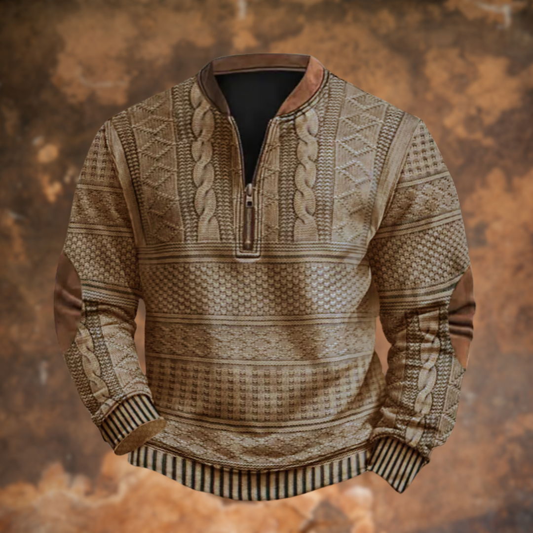 Paul - Pull Homme Col Zippé en Maille pour l'Automne