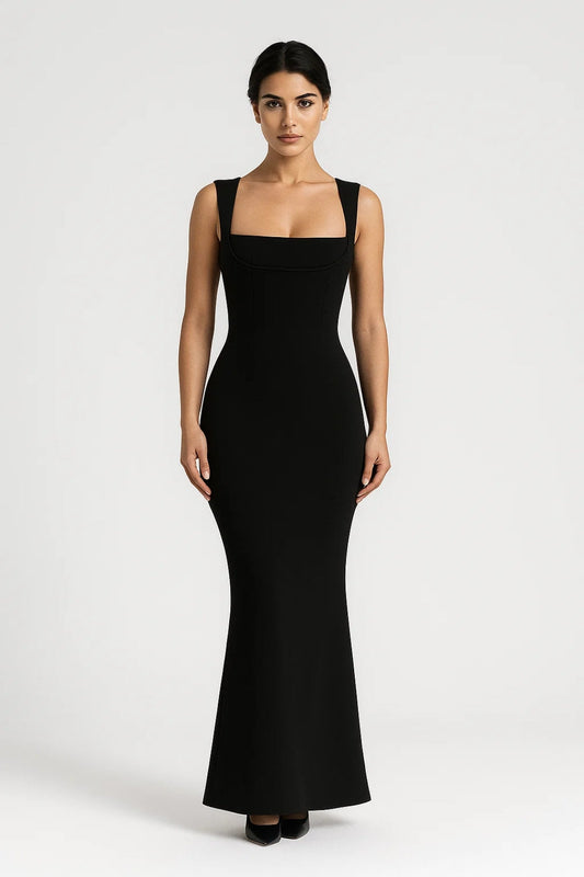Robe Maxi Femme - Bretelles Larges Coupe Sirène Gainante | Soirée