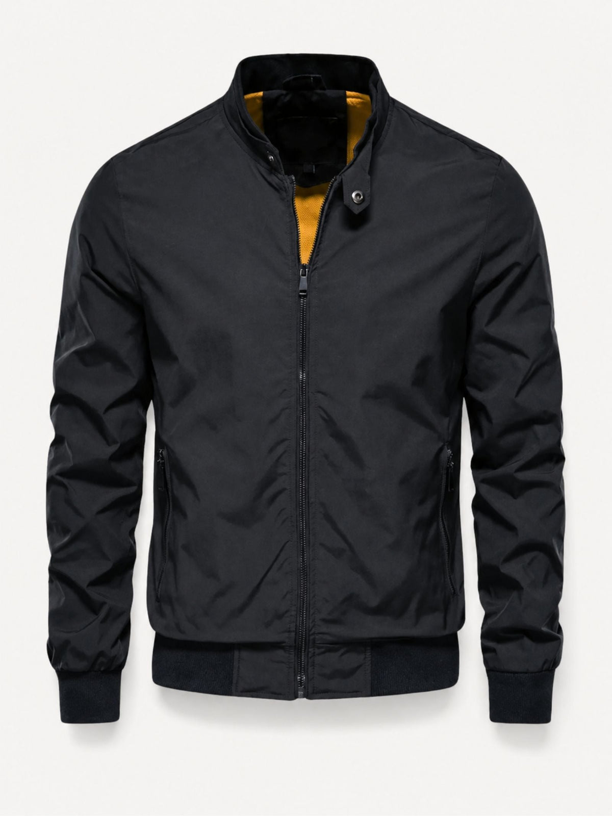 Romain - Bomber Homme Imperméable avec Col Montant et Fermeture Éclair