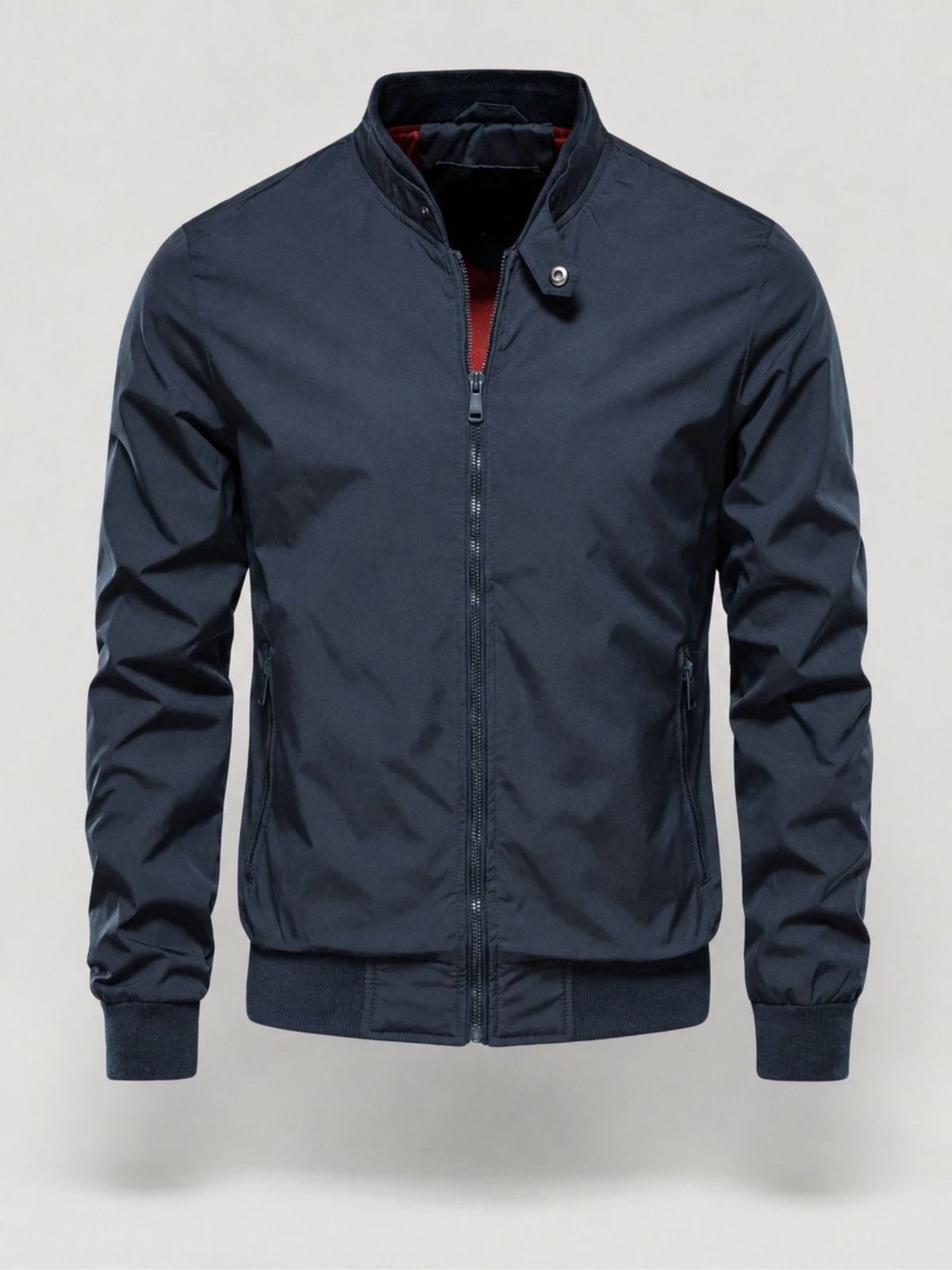 Romain - Bomber Homme Imperméable avec Col Montant et Fermeture Éclair