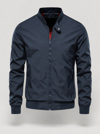 Romain - Bomber Homme Imperméable avec Col Montant et Fermeture Éclair