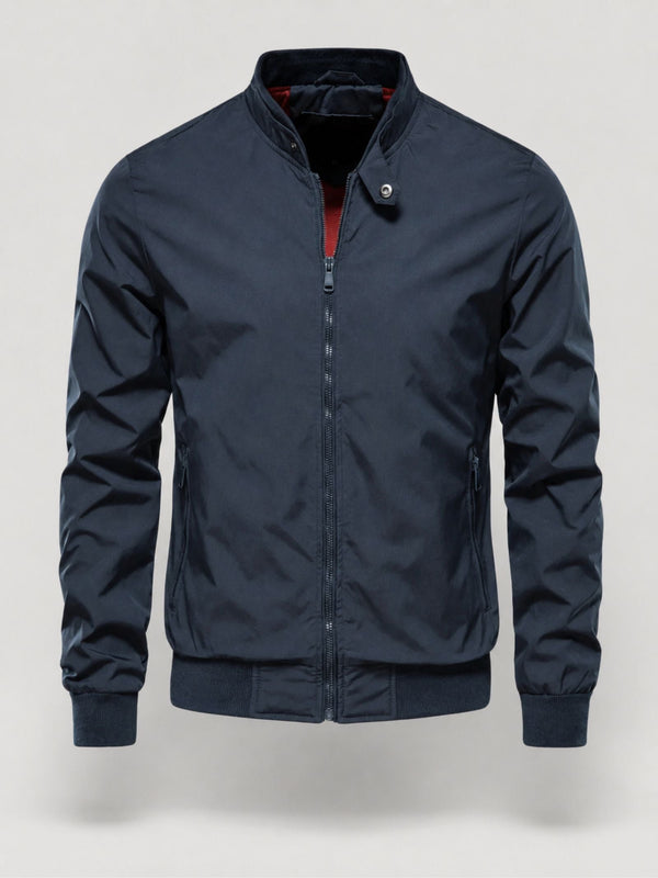 Romain - Bomber Homme Imperméable avec Col Montant et Fermeture Éclair