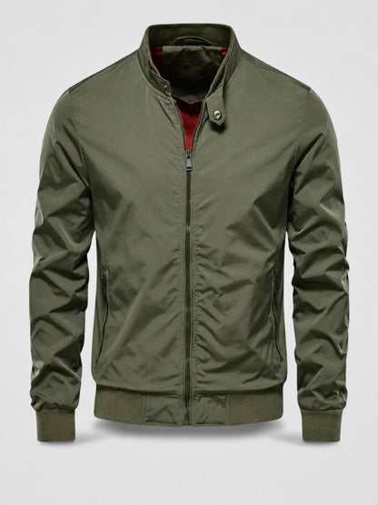 Romain - Bomber Homme Imperméable avec Col Montant et Fermeture Éclair