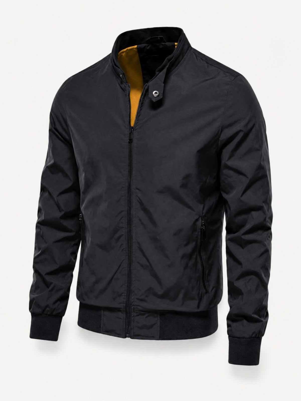 Romain - Bomber Homme Imperméable avec Col Montant et Fermeture Éclair