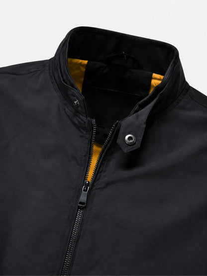 Romain - Bomber Homme Imperméable avec Col Montant et Fermeture Éclair