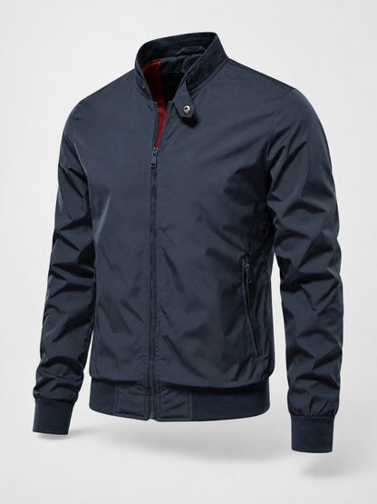 Romain - Bomber Homme Imperméable avec Col Montant et Fermeture Éclair