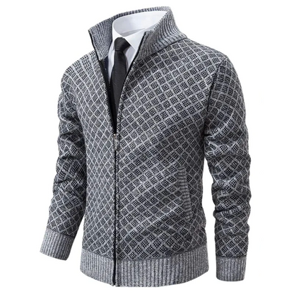 Romain - Gilet Homme Zippé en Maille Casual Smart pour l'Automne