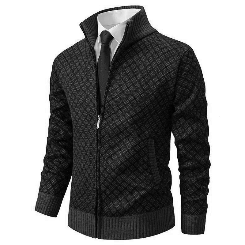 Romain - Gilet Homme Zippé en Maille Casual Smart pour l'Automne