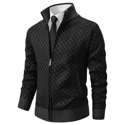 Romain - Gilet Homme Zippé en Maille Casual Smart pour l'Automne