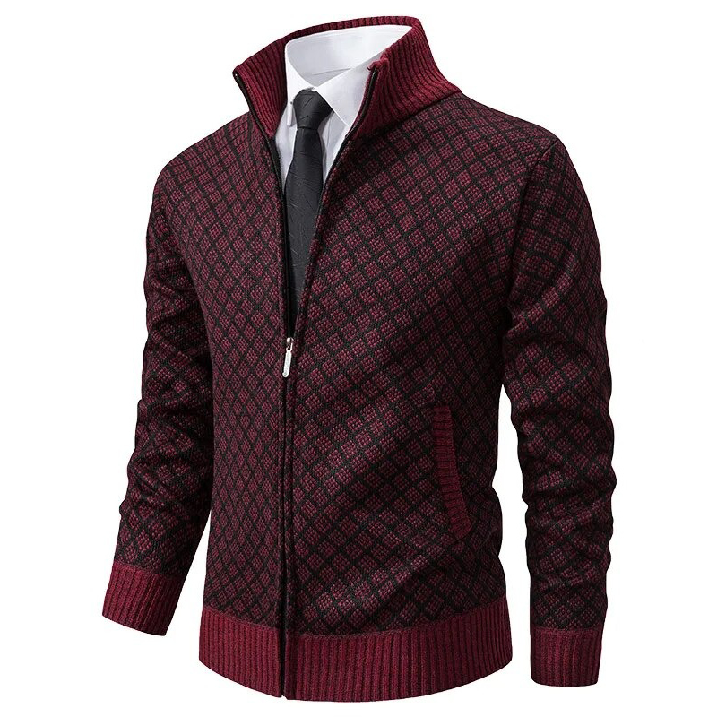 Romain - Gilet Homme Zippé en Maille Casual Smart pour l'Automne