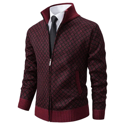 Romain - Gilet Homme Zippé en Maille Casual Smart pour l'Automne