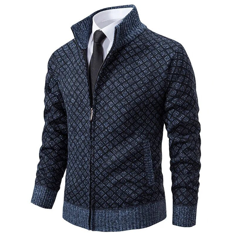 Romain - Gilet Homme Zippé en Maille Casual Smart pour l'Automne