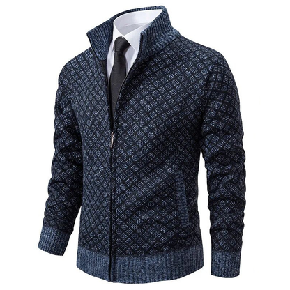Romain - Gilet Homme Zippé en Maille Casual Smart pour l'Automne
